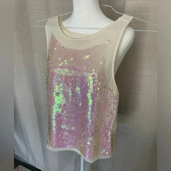 Women's Sequin MM Couture Tank Top Blouse - Sz. M - Picture 3 of 3